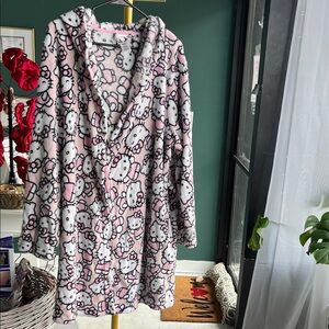 Hello Kitty Plush Hooded Sleepwear in Pink, White & Black